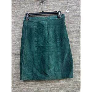 International Leather Collection Suede Pencil Skirt Womens Size 9/10 Green